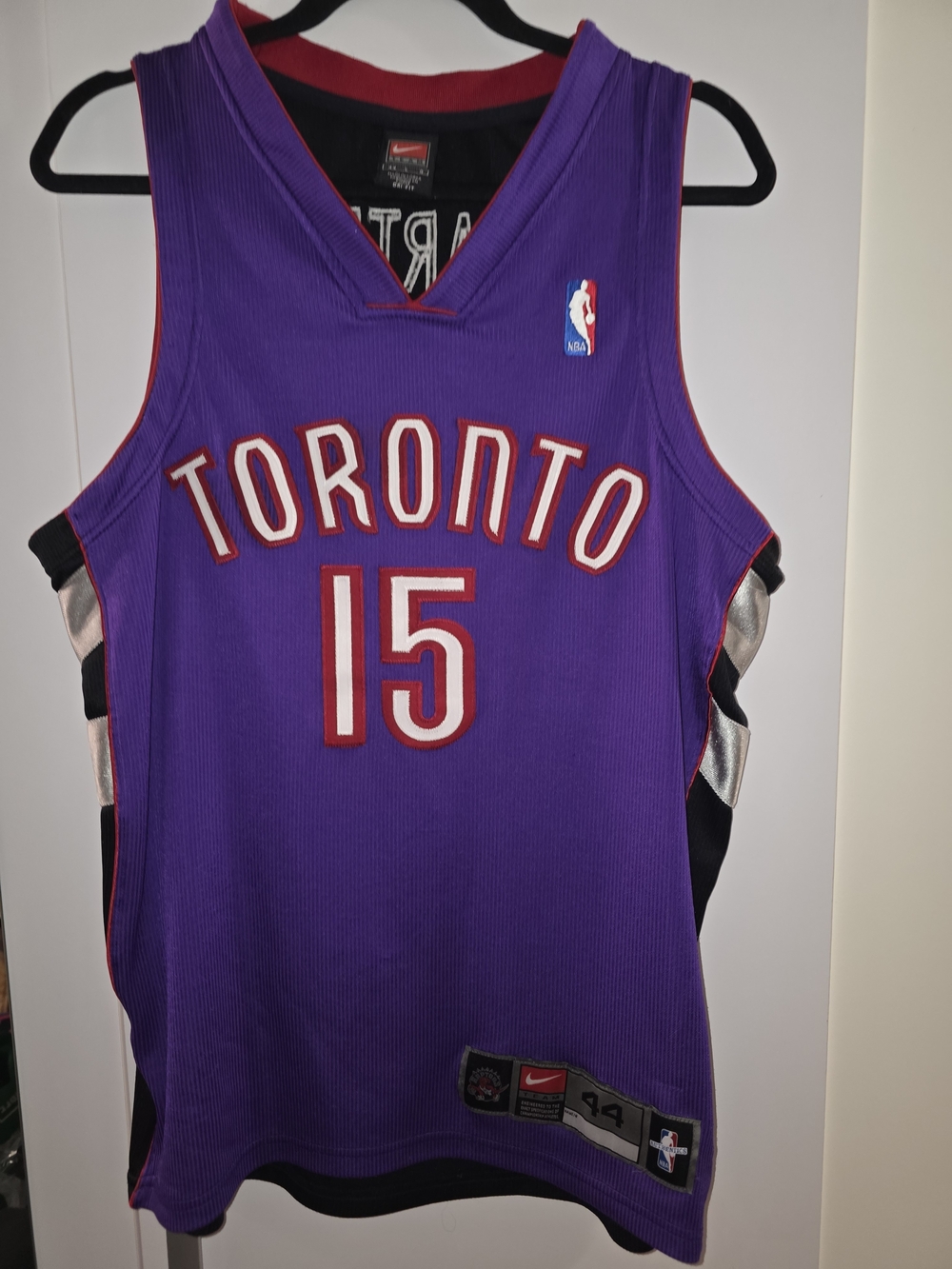 Rare Vintage Nike Toronto Raptors Purple #15 Basketball Jersey